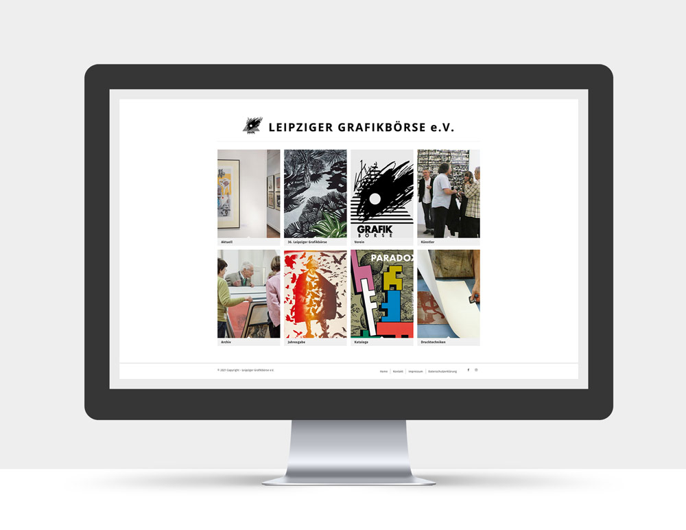 Beispiel Webdesign - Leipziger Grafikbörse